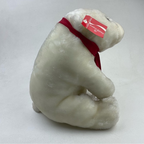 Vintage 1993 Coca Cola COKE White Polar Teddy Bear Plush Toy RARE!! - Picture 6 of 11